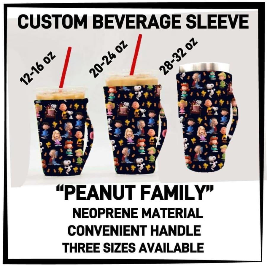 Arriving Soon! Custom Design Beverage Sleeve Peanut Family / M