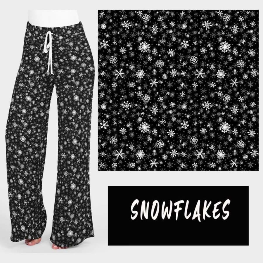 1 Custom Lounge Pants Snowflakes / L/XL Leggings