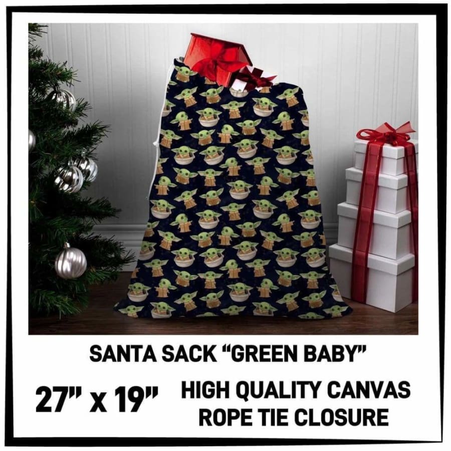 1 Custom Bags and Wallets Green Baby / Santa Sack Leggings