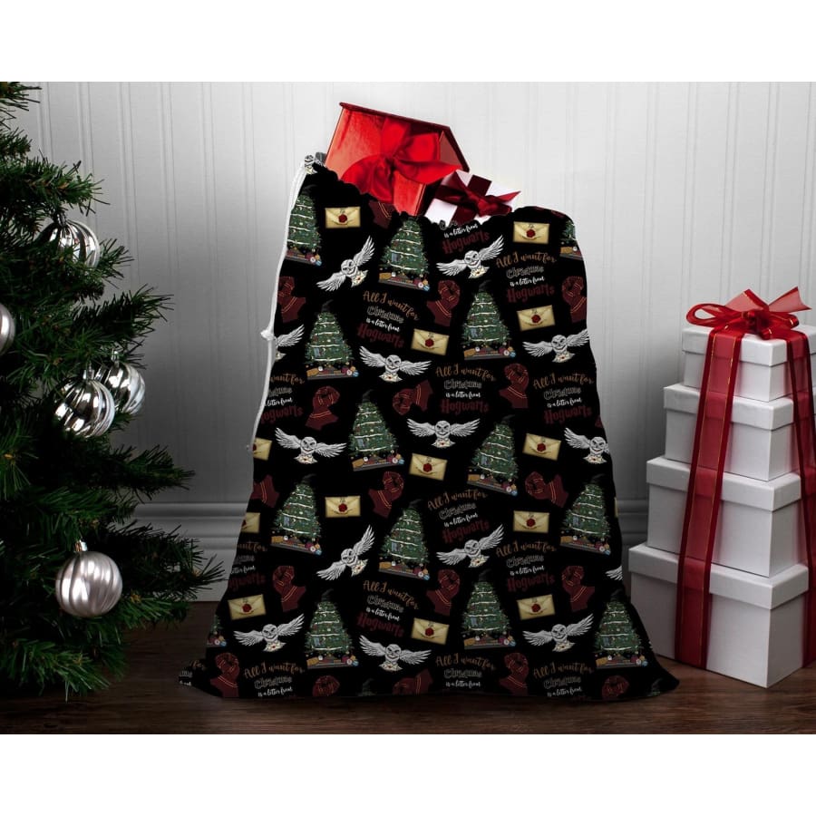 Custom Design Canvas Santa Sacks Hogwarts Christmas / Santa Sack Custom Bags