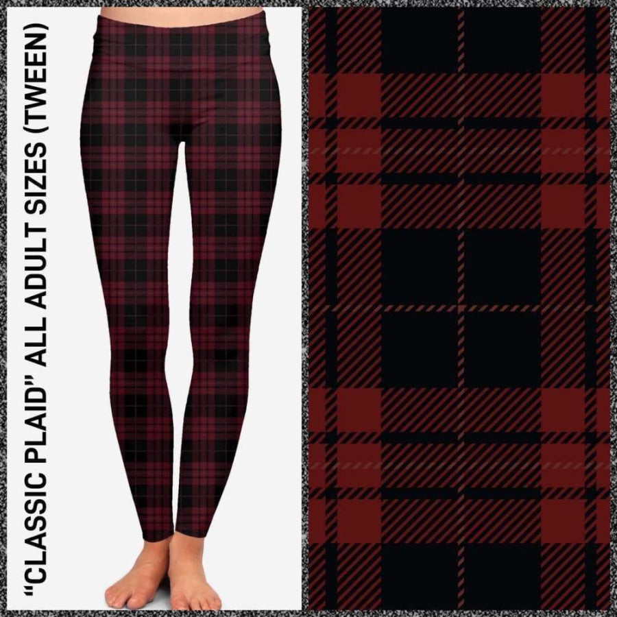 Custom Design Leggings - Classic Plaid Classic Plaid / TC Leggings
