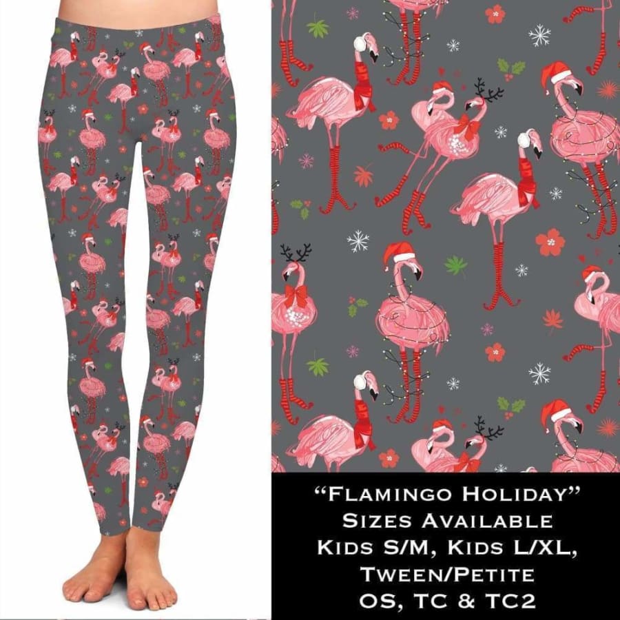 Sandee Rain Boutique - Custom Design Leggings - Flamingo Holiday Sandee  Rain Boutique Leggings