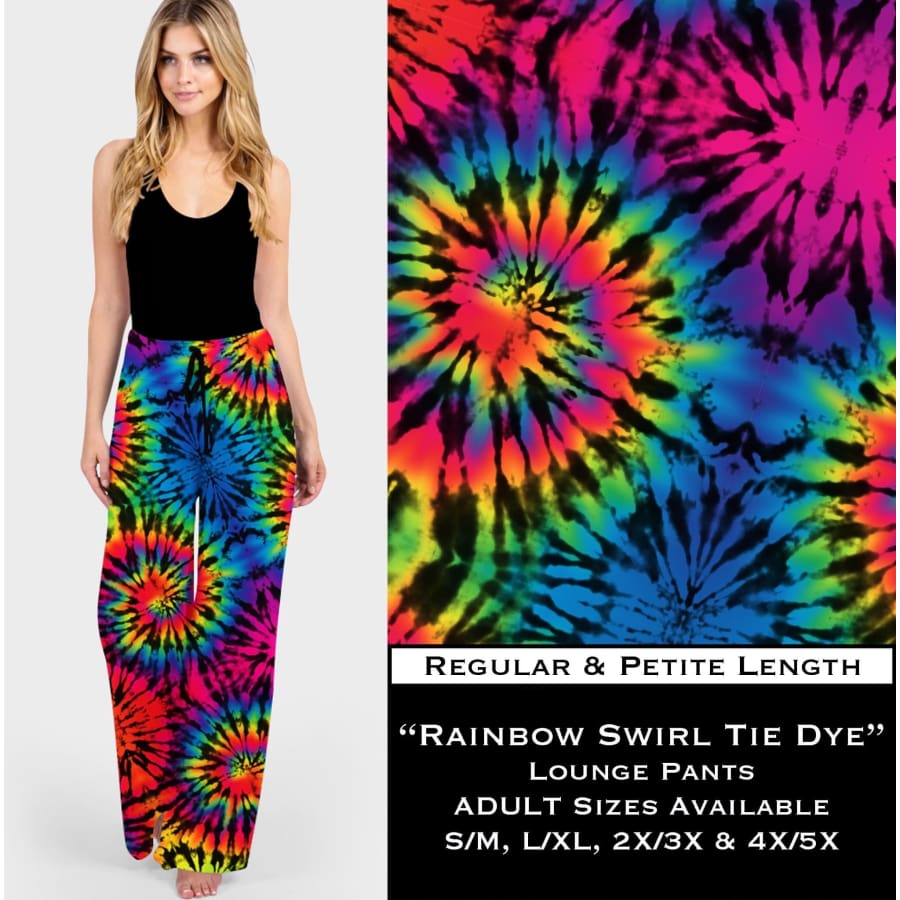 BUTTERY SOFT MULTI-COLOR-BOLD TIE DYE EXTRA PLUS SIZE LEGGINGS - 3X-5X