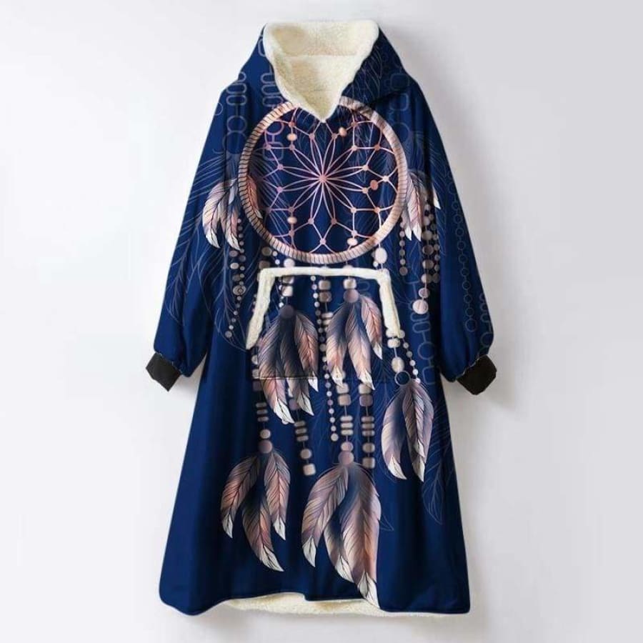 Blanket Hoodie PREORDER CLOSES 14 Aug ETA late October! A GREAT gift! OS (Kids age 7 to 3XL) / Navy Dream Catcher Blankets