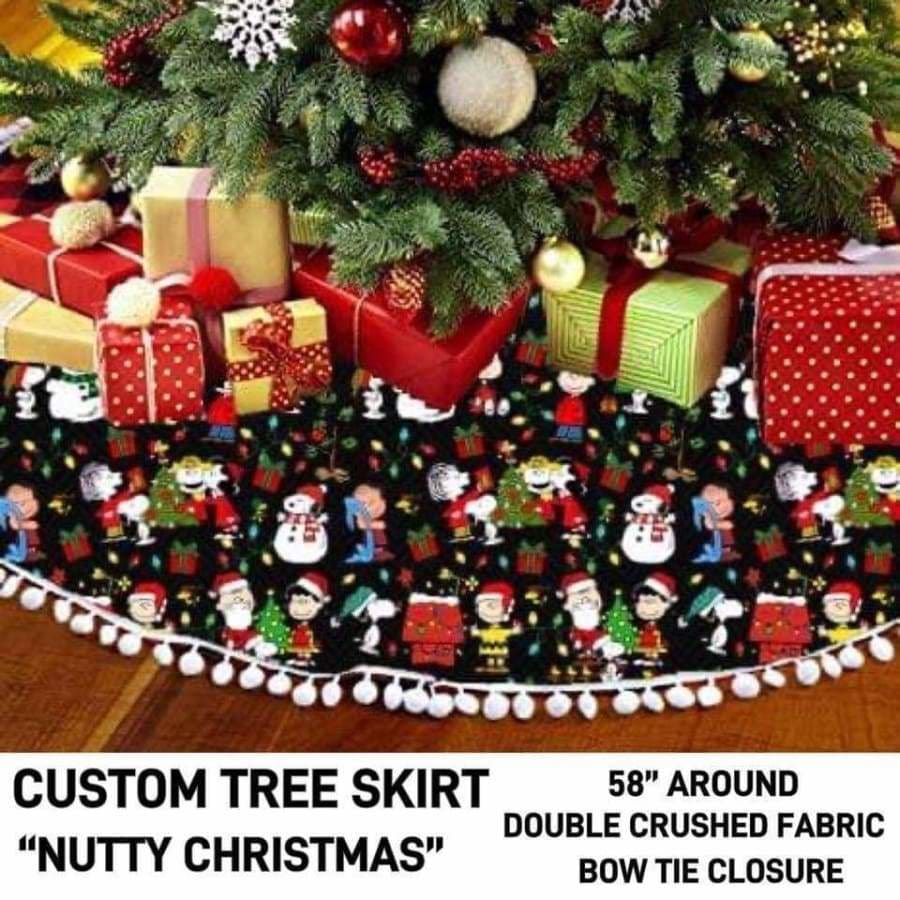 PREORDER Custom Design Christmas Tree Skirts Closes 27 July ETA late October Nutty Christmas Christmas Tree Skirt