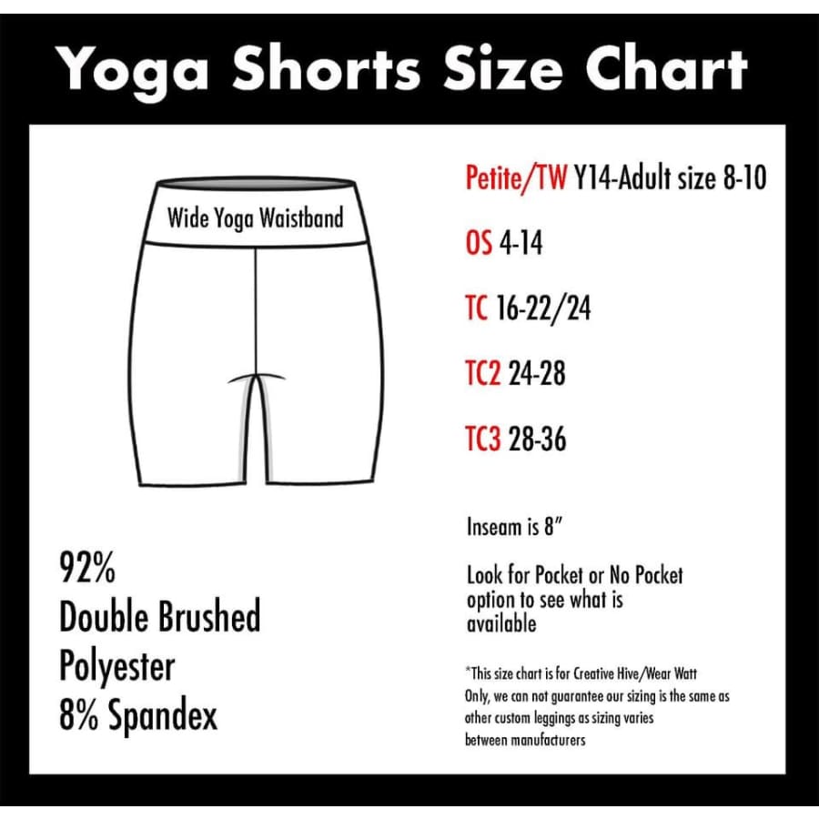 PREORDER Custom Design Yoga Shorts with Pockets - Closes 13 Mar - ETA early June 2022 Flip Flops / OS Shorts