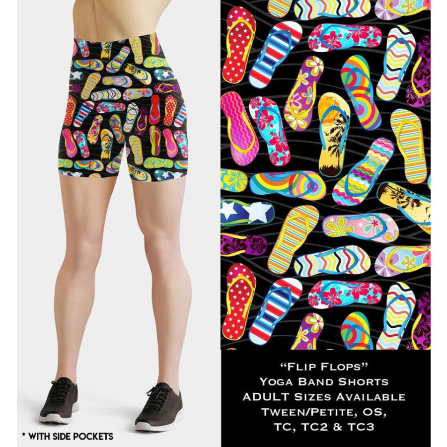 PREORDER Custom Design Yoga Shorts with Pockets - Closes 13 Mar - ETA early June 2022 Flip Flops / OS Shorts