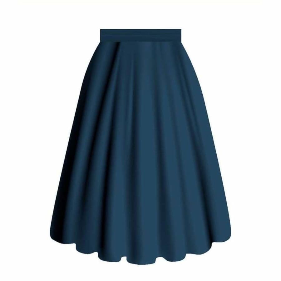 EXTRAS Buttery Soft Custom Design Swing Skirts with Pockets Solid Teal / TC Skirts