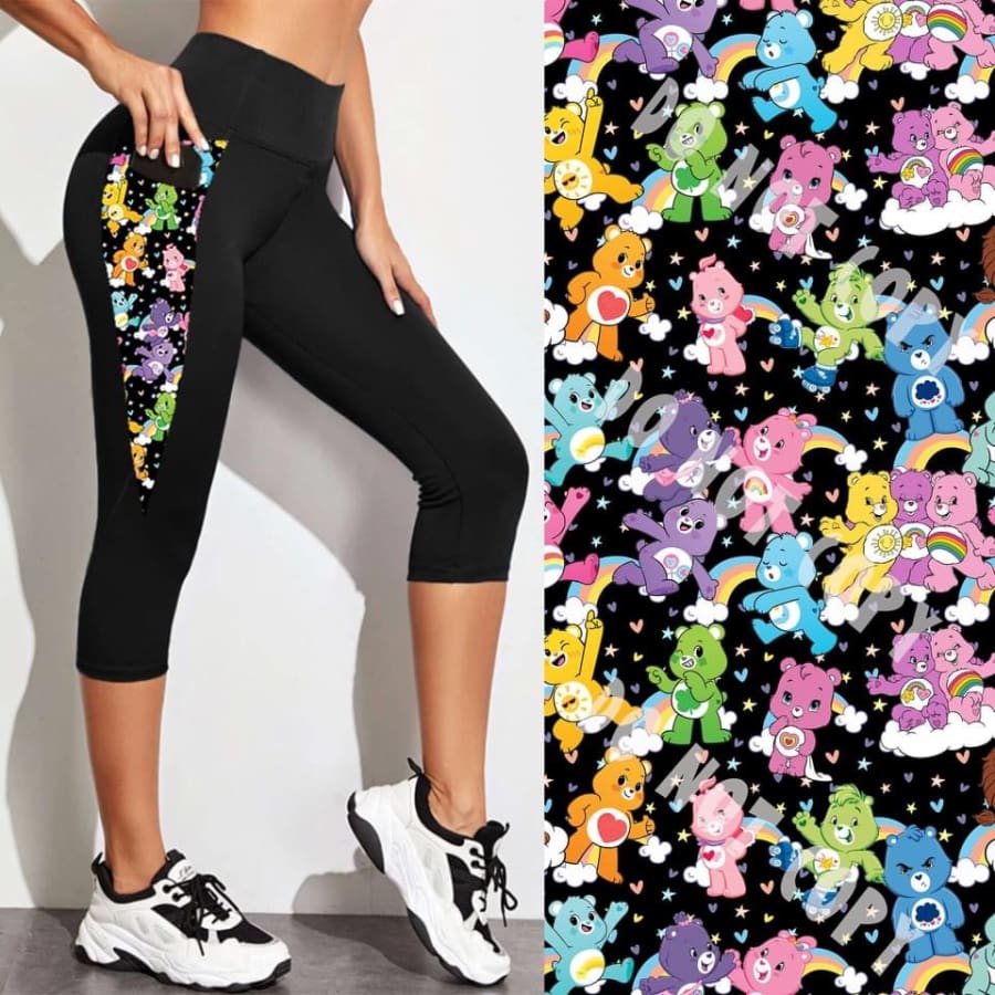 Yelete Ladies' multi colored art shapes printed leggings — L and L