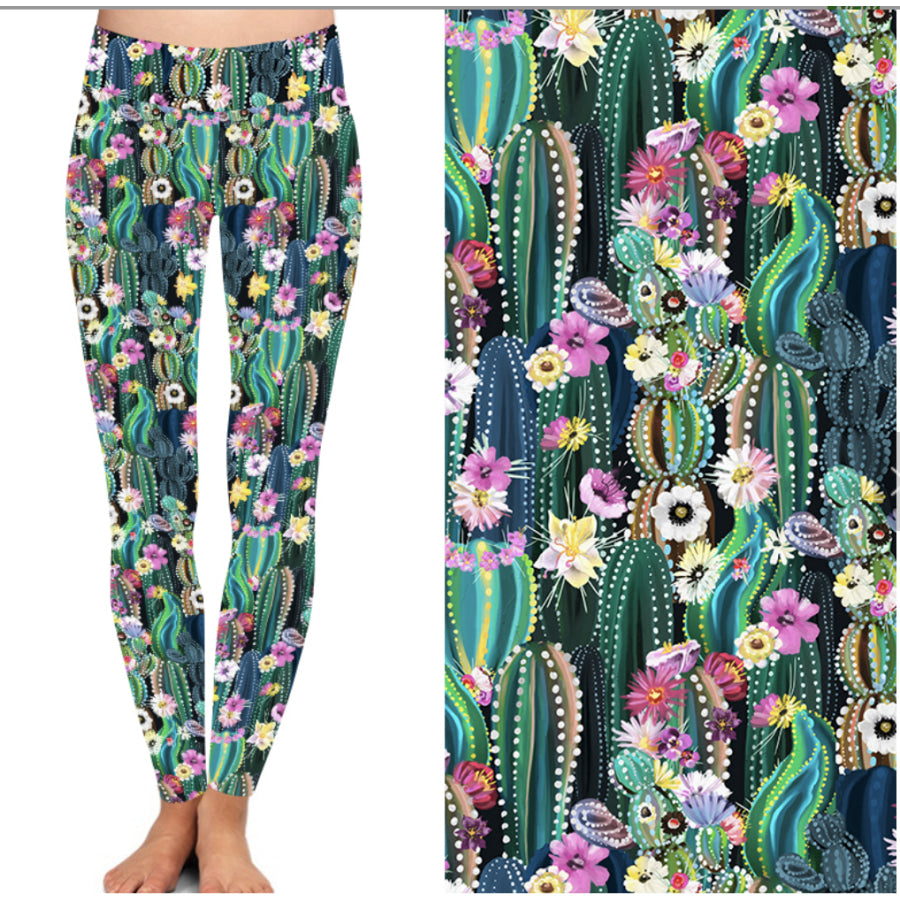 PREORDER Buttery Soft Leggings in Bold Prints Limited Quantities ETA late Dec! Desert Cactus / OS Leggings