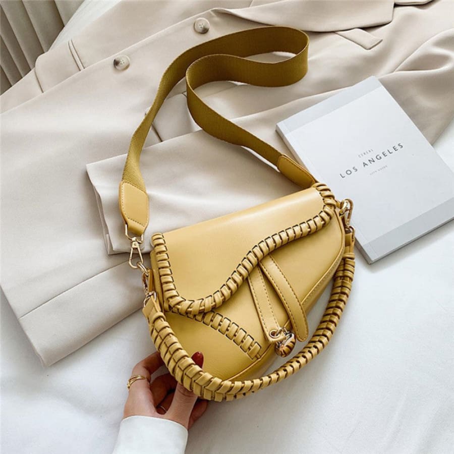 PREORDER Faux Leather Saddle Bag with Cross Body Strap - Closes 3 March - ETA late April 2022 Handbags