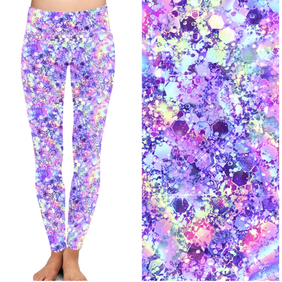 PREORDER limited quantities! Buttery Soft Leggings in Bold Prints ETA late January! OS / Gorgeous Glitter Leggings