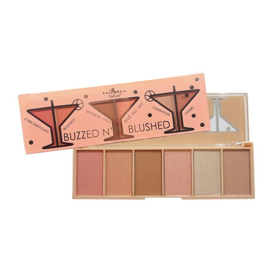 Italia Deluxe - Buzzed N’ Blushed Highlighter / Bronzer / Blush Palette Lip Balm