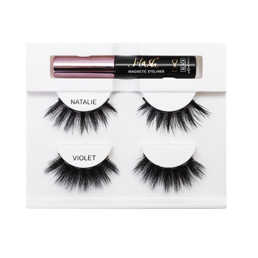 JLash Magnetic Eyeliner + Eyelashes Kit - Natalie and Violet Magnetic Eyelashes