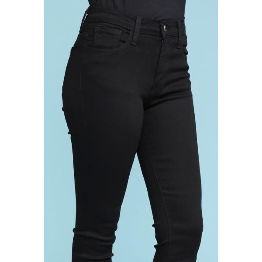 Judy Blue Fitted Denim Jeans - High Waist - Black Denim Jeans