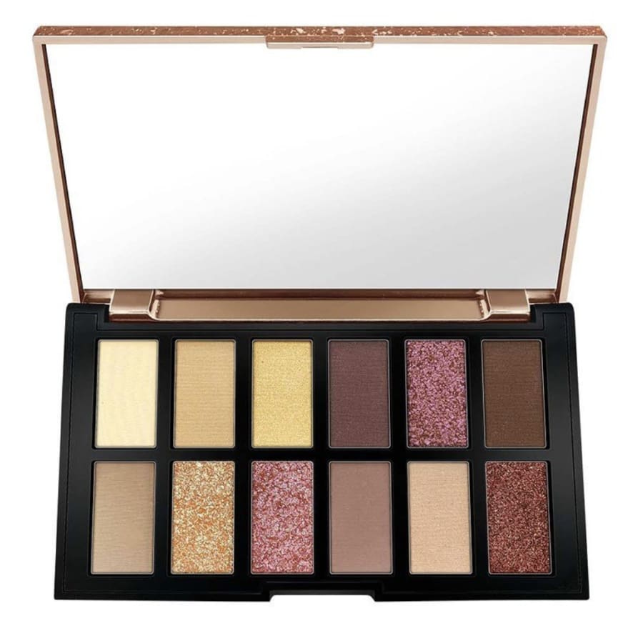 KLEANCOLOR Gold Ombre Eye Shadow 12-Colour Palette - Pink Gold Eye Shadow
