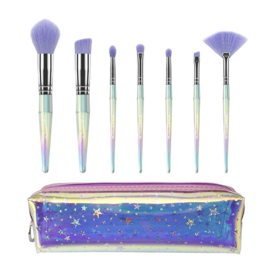 KLEANCOLOR - Star Life 7-piece Makeup Brush Set with Cosmetics Bag Makeup Brushes