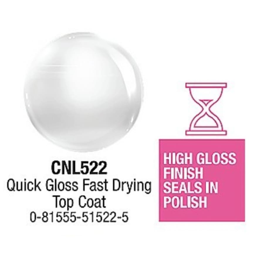 L.A. Colors - Salon Fabulous Nail Treatments - 8 Formulas Quick Gloss Fast Drying Top Coat Nail Polish