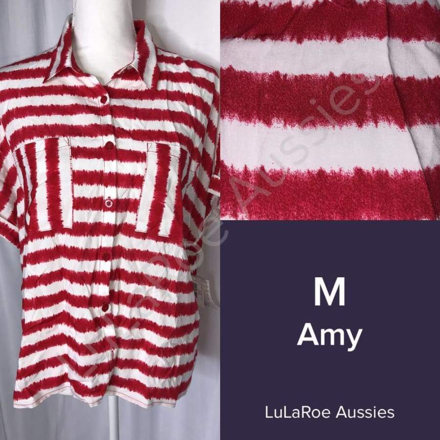 LuLaRoe Amy M / Red and White Stripe