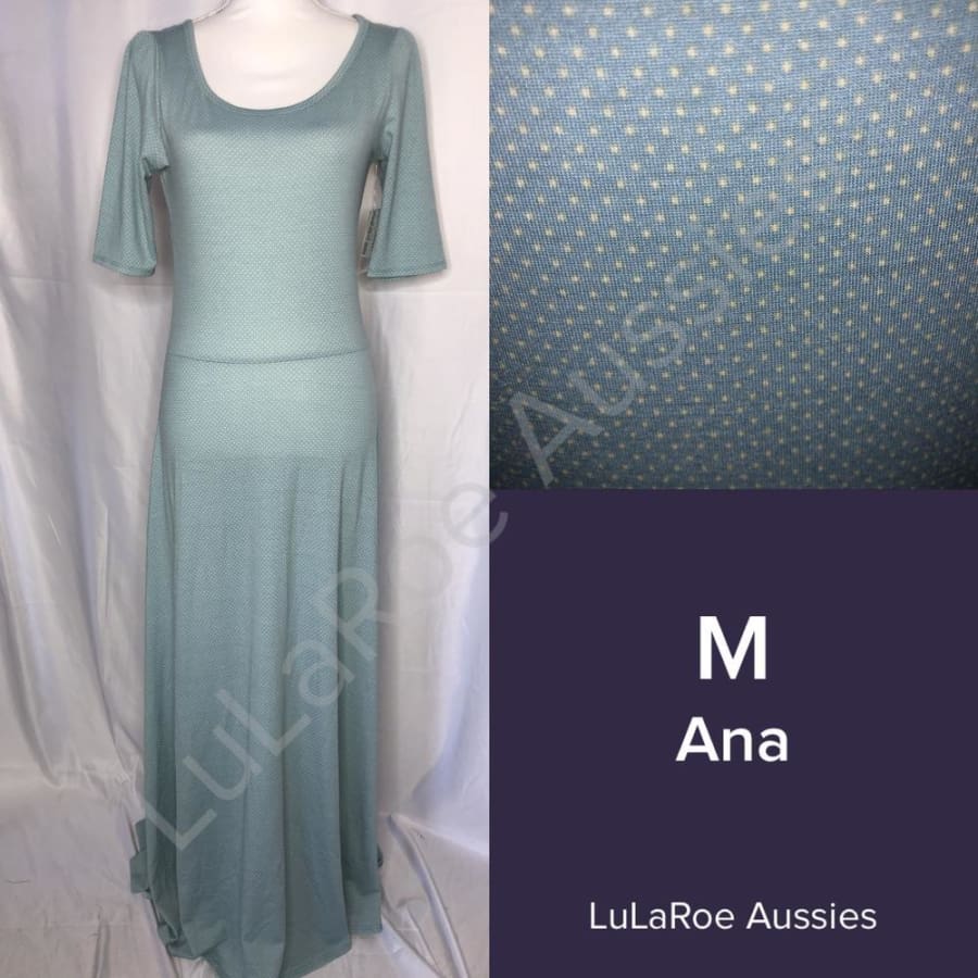 LuLaRoe Ana M / Pale Blue with Ivory dots Dresses
