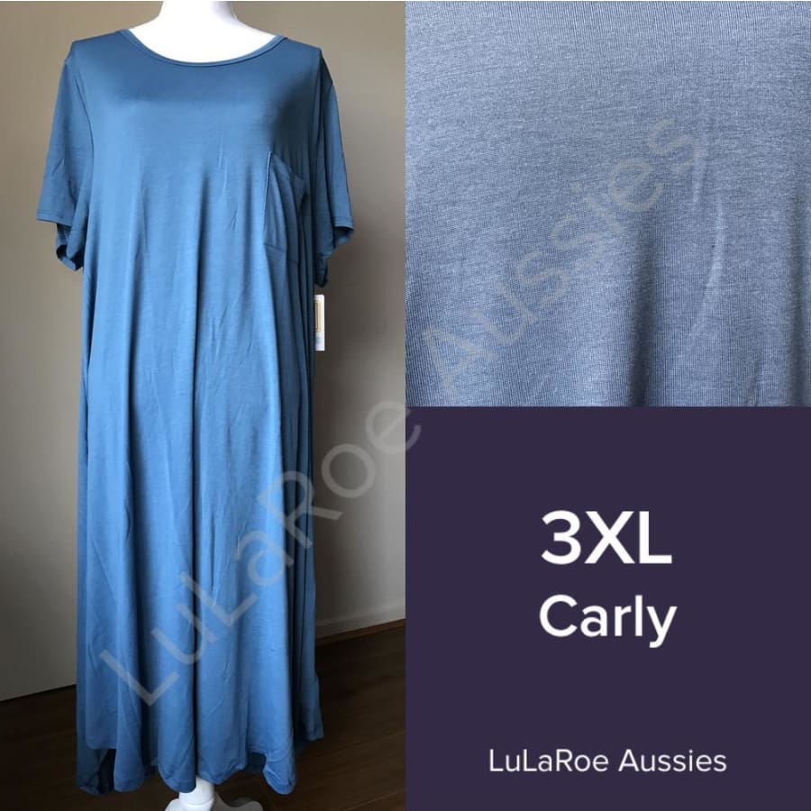 LuLaRoe Carly Dress - Size 3XL 3XL / Grey / Purple Birds Dresses