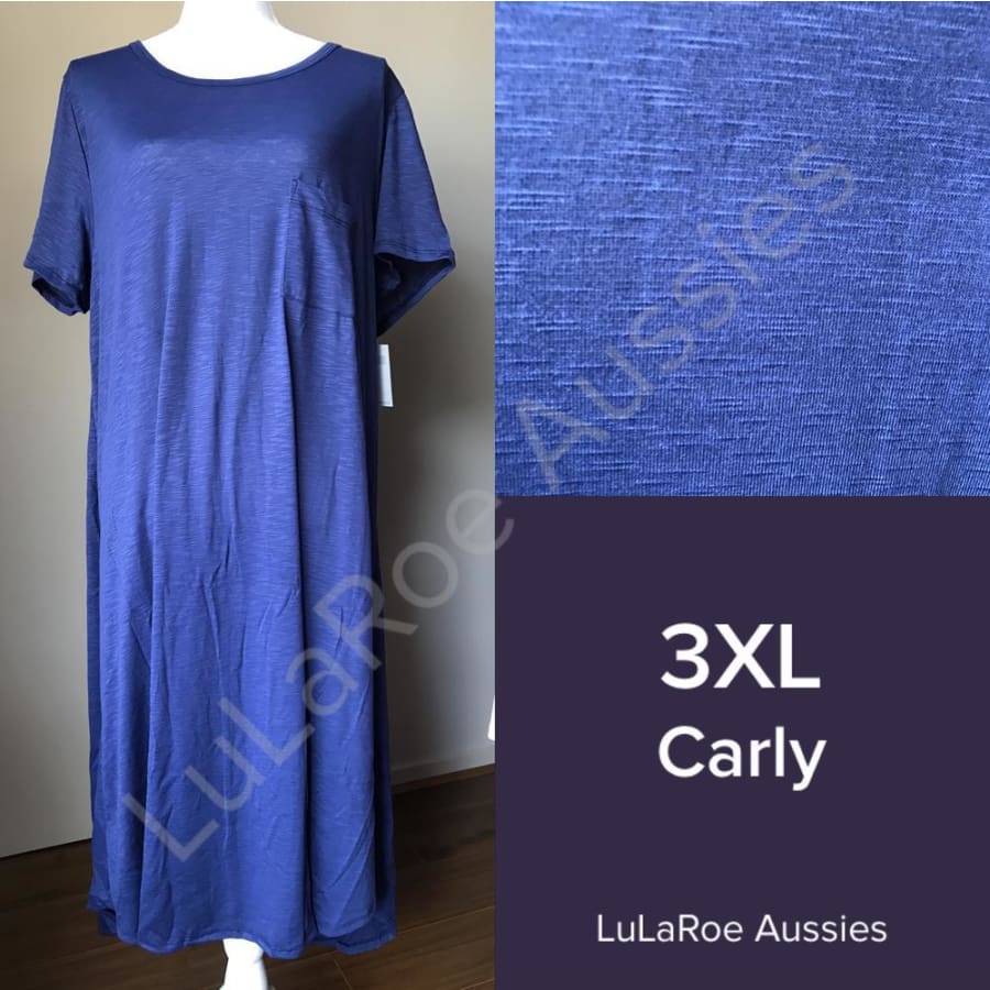 Lularoe Carly 3Xl / Navy Burnout Dresses