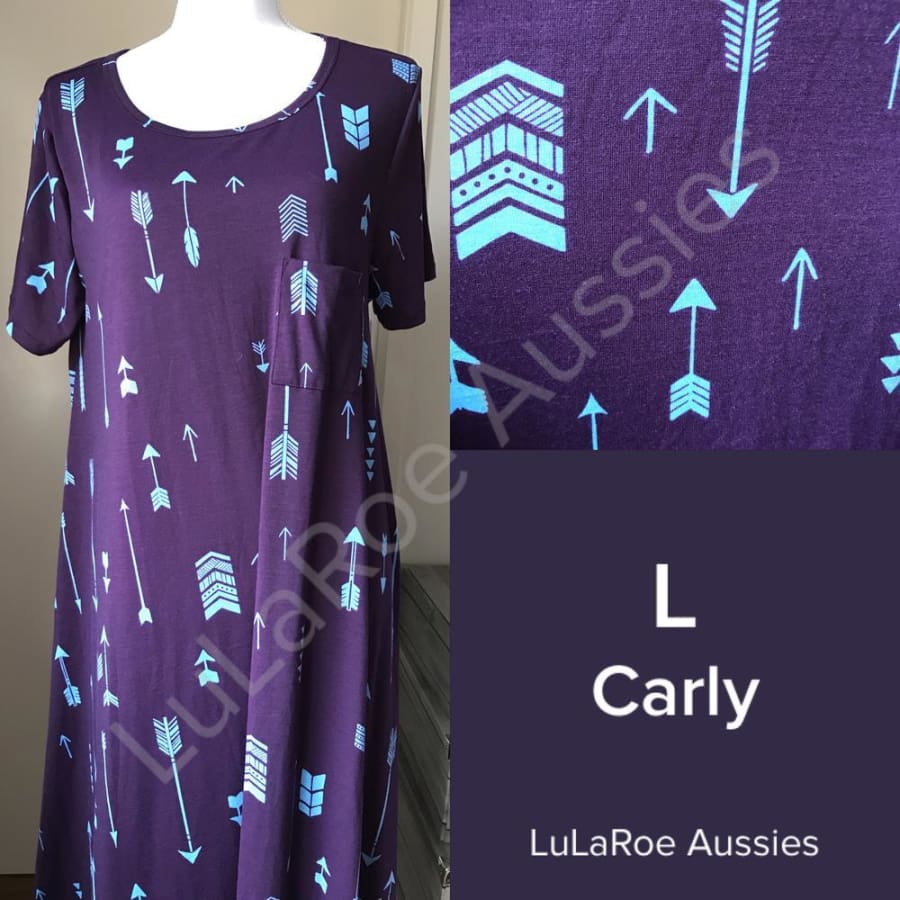 LuLaRoe Carly Pinkish Purple w/Grey Highlights Dress (8106-CARLY-XXSMALL) |  SnapJewelryOnABudget