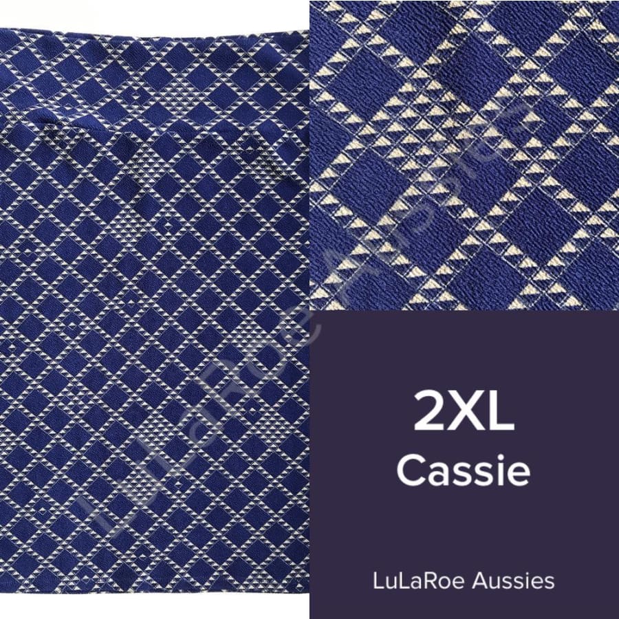 Lularoe Cassie 2Xl / Navy With Taupe Geo Skirts