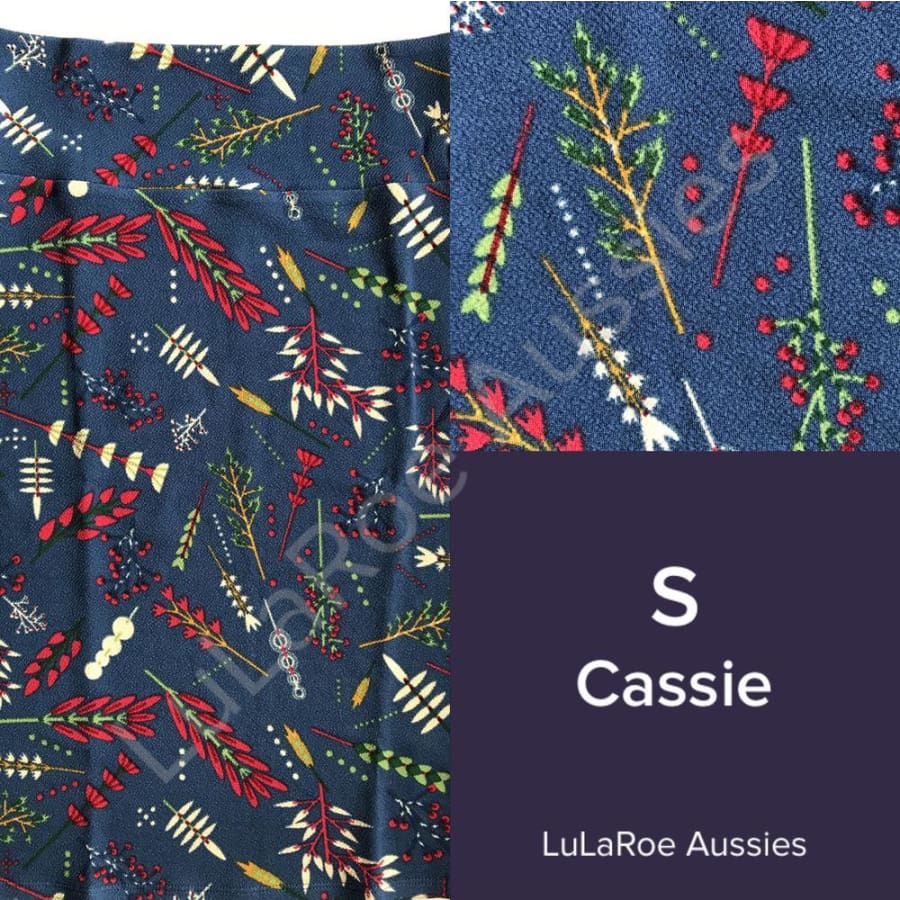 LuLaRoe Womens S Blue/Red/Black Cassie Abstract/Floral Skirt NWT –  Parsimony Shoppes