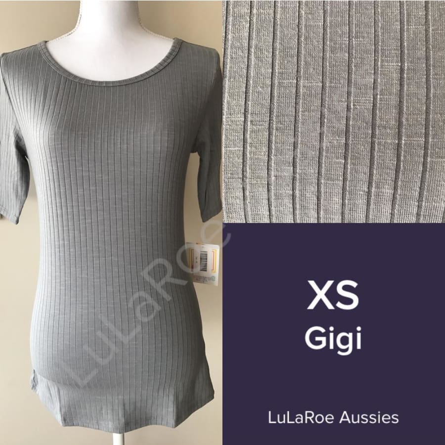 Lularoe Gigi Xs / Grey Ribbed Tops