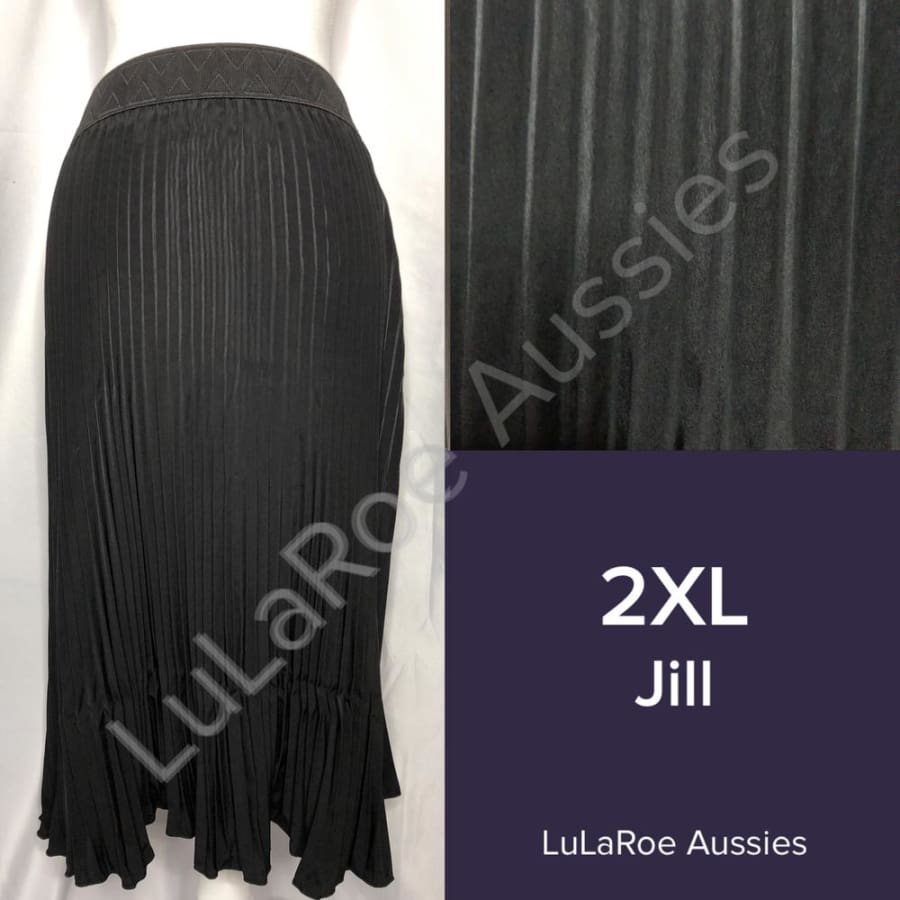 LuLaRoe Jill 2XL / Black pleated skirt Skirts
