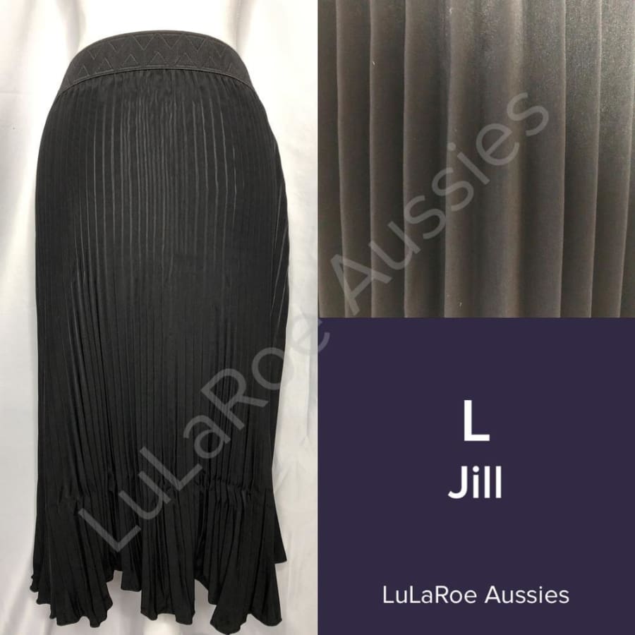 LuLaRoe Jill L / Silver pleated skirt Skirts