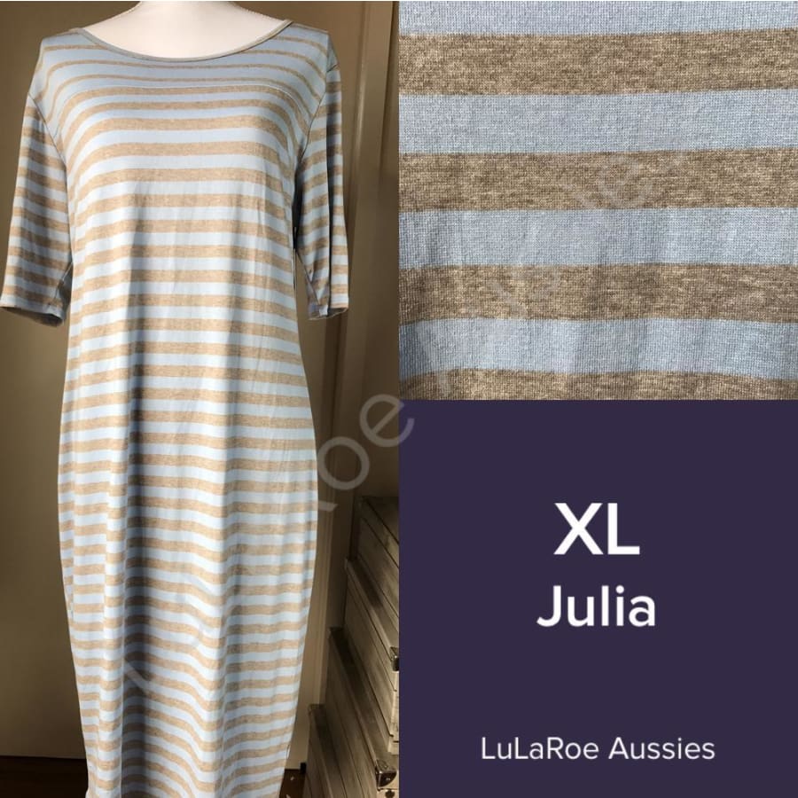 Lularoe Julia Xl / Aqua Heather With Slate Heather Sleeves Dresses