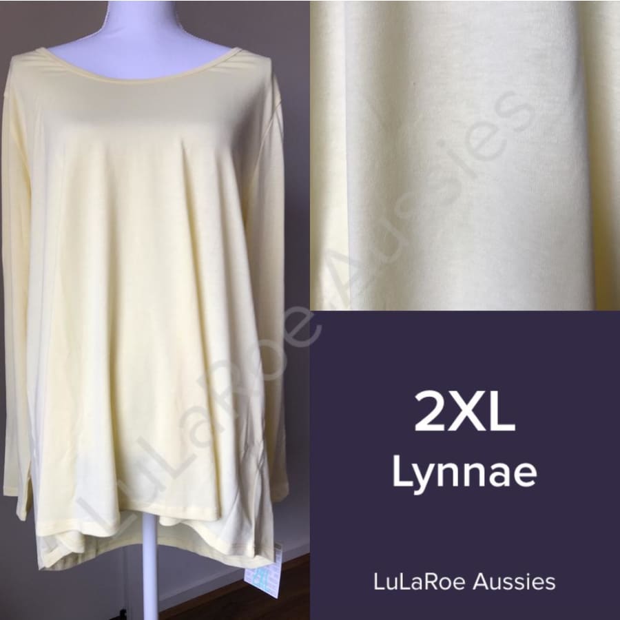 LuLaRoe Lynnae 2XL / Soft yellow Tops