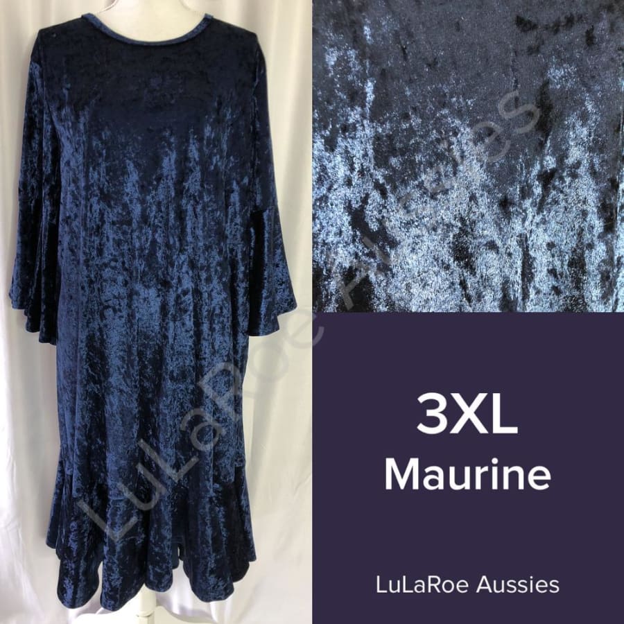 LuLaRoe Maurine 3XL / Navy blue velvet Dresses