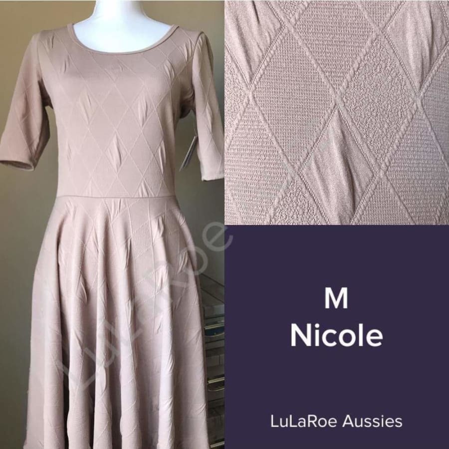 Lularoe Nicole M / Grey Heather Soft Quilted Dresses