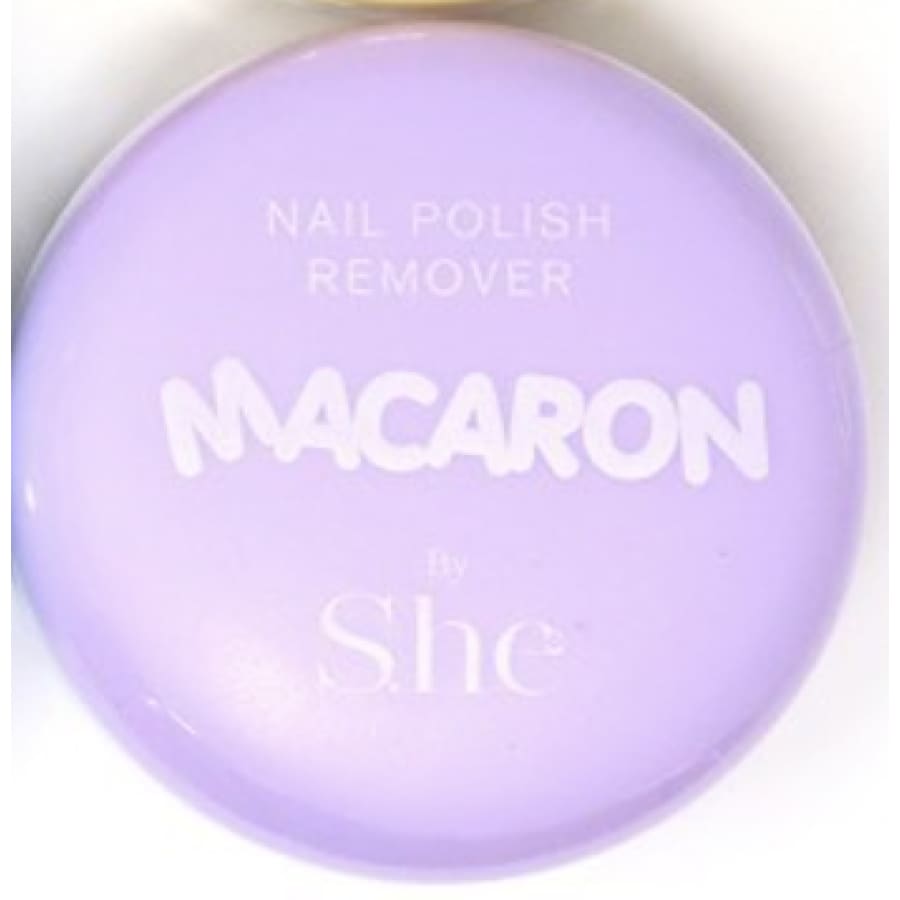 New! Makeup S.he Macaron Nail Polish Remover - 6 Colours Purple Nail Polish Remover
