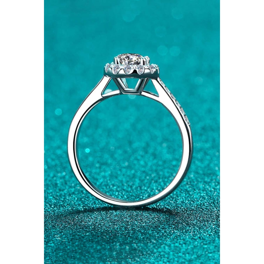 Moissanite 925 Sterling Silver Adjustable Ring