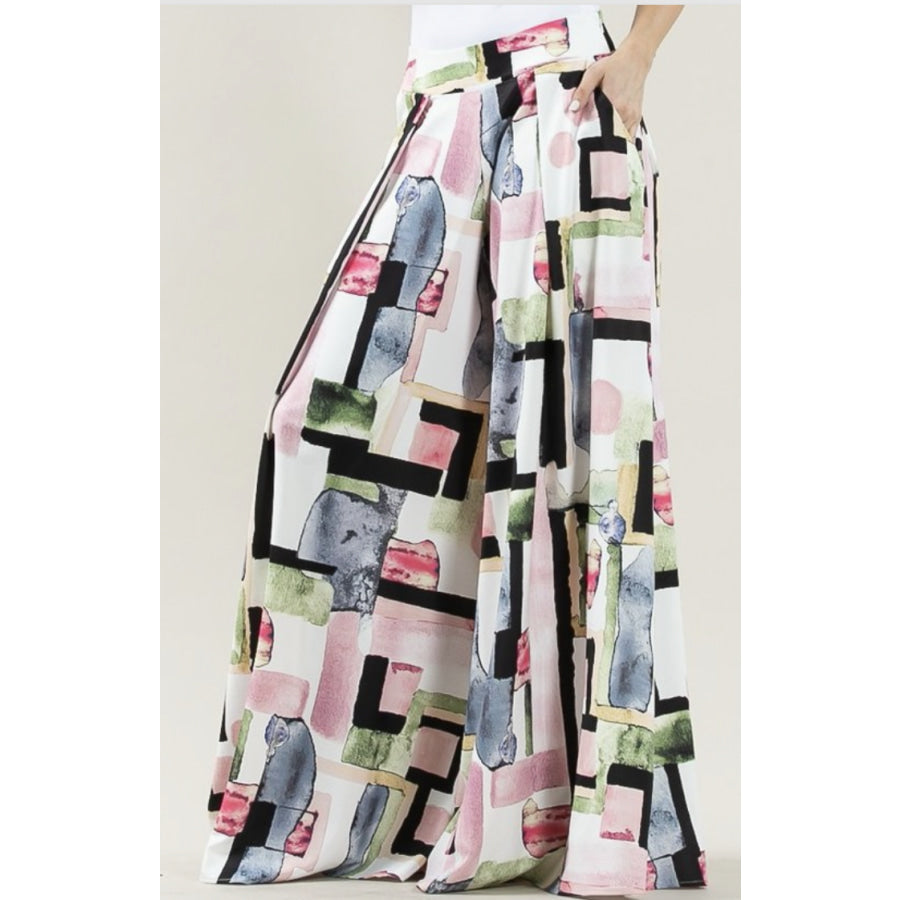 PREORDER Printed Palazzo Pants with Pockets - Watercolour - Closes 21 Dec 2021 - ETA late Feb Palazzo Pants