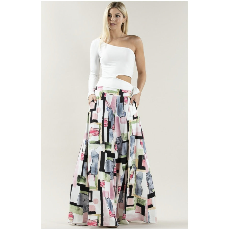 PREORDER Printed Palazzo Pants with Pockets - Watercolour - Closes 21 Dec 2021 - ETA late Feb Palazzo Pants