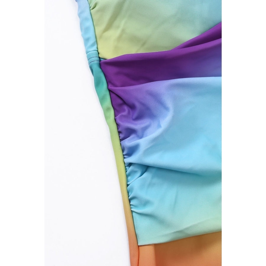 Ombre Tie Dye Swim Dress with Shorts