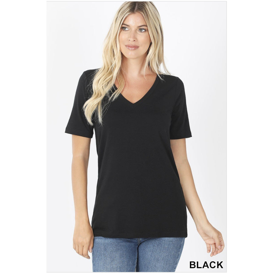 NEW COLOURS in our Favourite V-Neck Top!! Black / S Tops