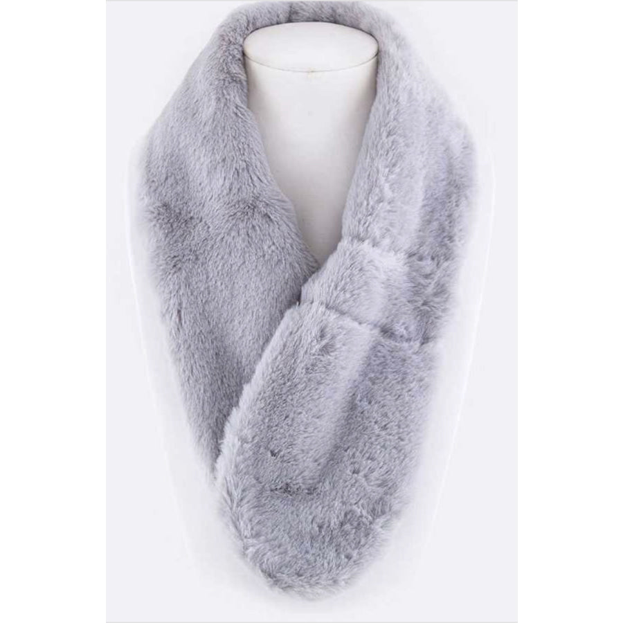 Plush Pull Through Scarf Pink Scarves