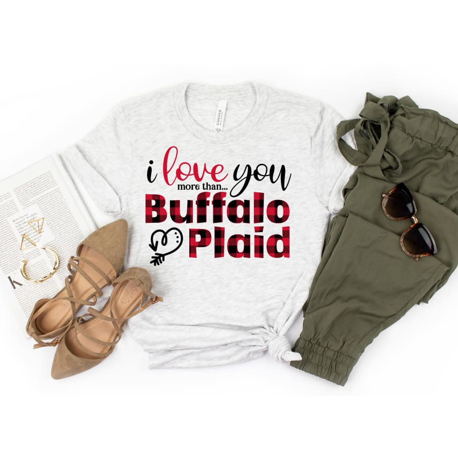 PREORDER Custom Design T-Shirts - Buffalo Plaid - ETA 4-6 weeks Adult XS / White T Shirts