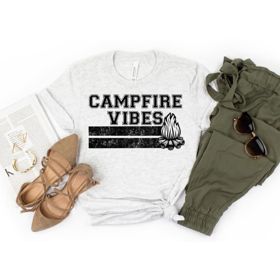 PREORDER Custom Design T-Shirts - Campfire Vibes - ETA 4-6 weeks T Shirts