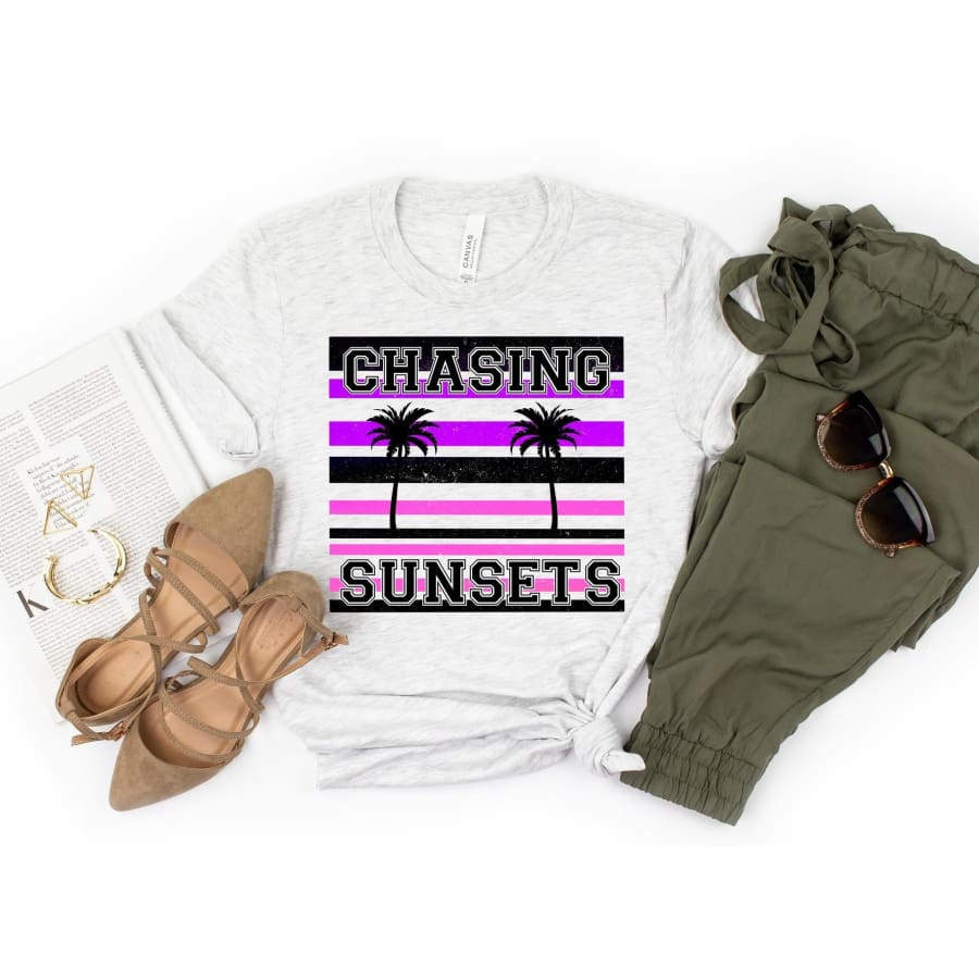 PREORDER Custom Design T-Shirts - Chasing Sunsets - ETA 4-6 weeks T Shirts