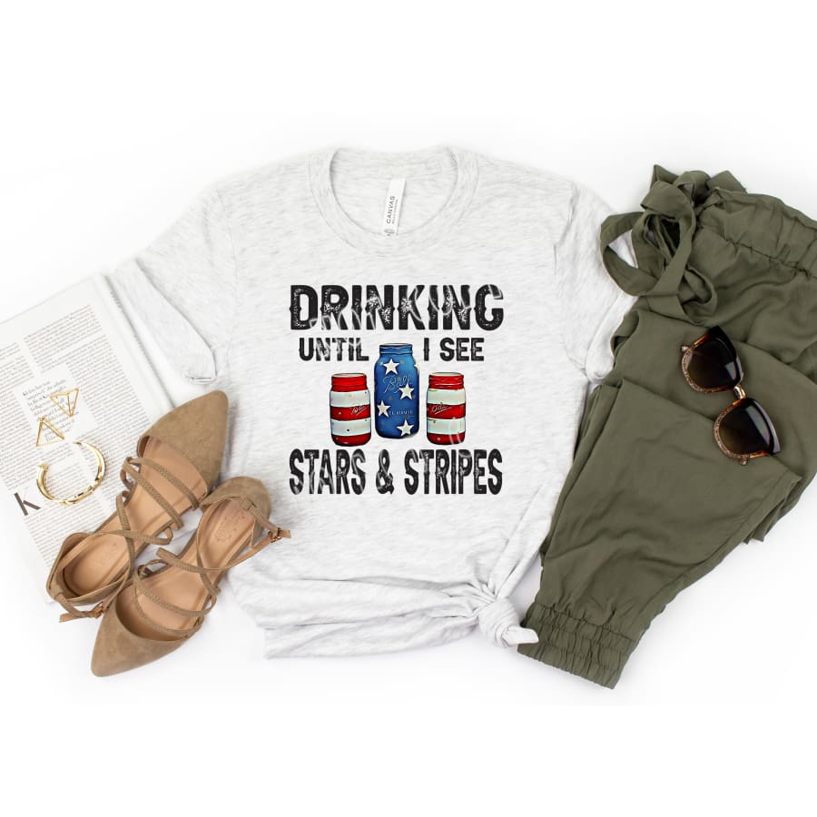 PREORDER Custom Design T-Shirts - Drink Till Stars - ETA 4-6 weeks T Shirts