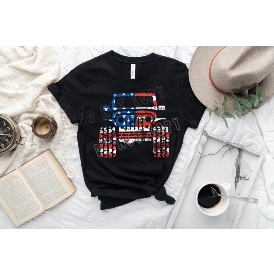 PREORDER Custom Design T-Shirts - Flag Truck - ETA 4-6 weeks T Shirts