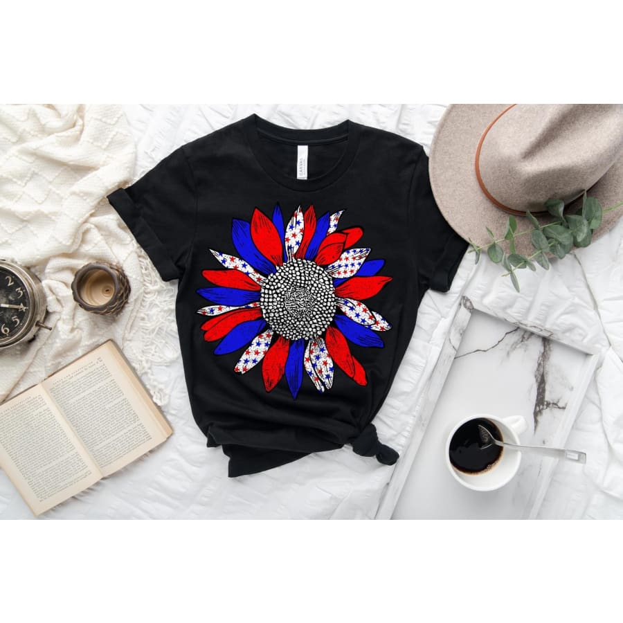 PREORDER Custom Design T-Shirts - RWB Sunflower - ETA 4-6 weeks T Shirts