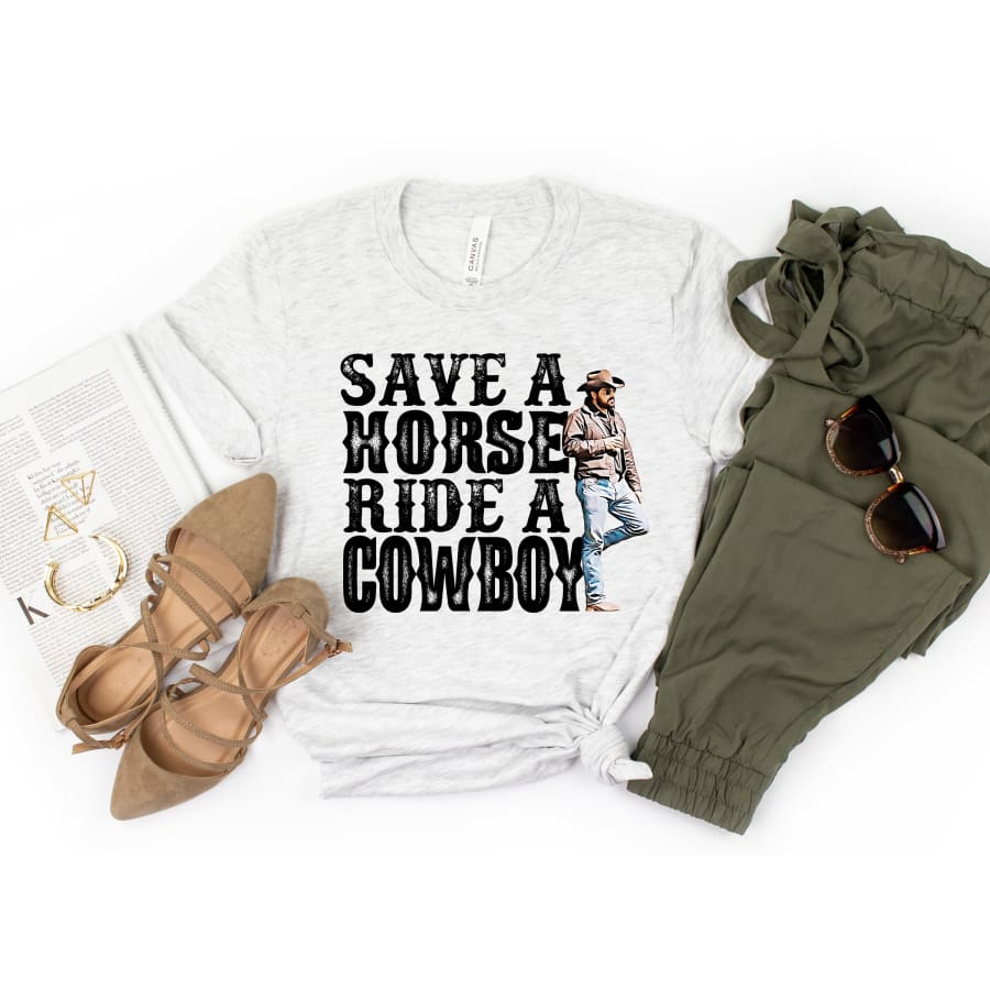PREORDER Custom Design T-Shirts - Save A Horse 1 - ETA 4-6 weeks Adult XS / White T Shirts